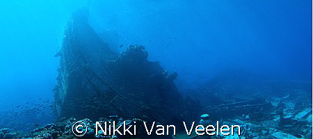 Composition of 4 images to make up the stern of the wreck... by Nikki Van Veelen 